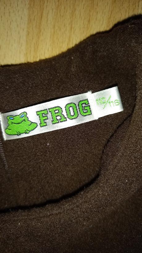 Tmavohnedé karovane dievčenské šaty veľ.110/116, frog,110