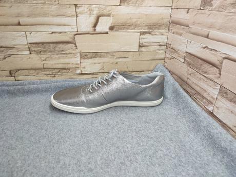 Ecco 42 - dámske kožené strieborné topánky, ecco,42