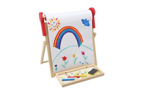 Tabuľa obojstranná magnetická s rolkou papiera, 