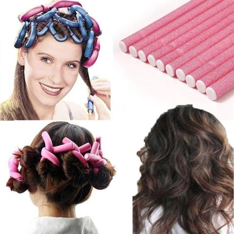 Pružné natáčky na vlasy papiloty 6 ks, 