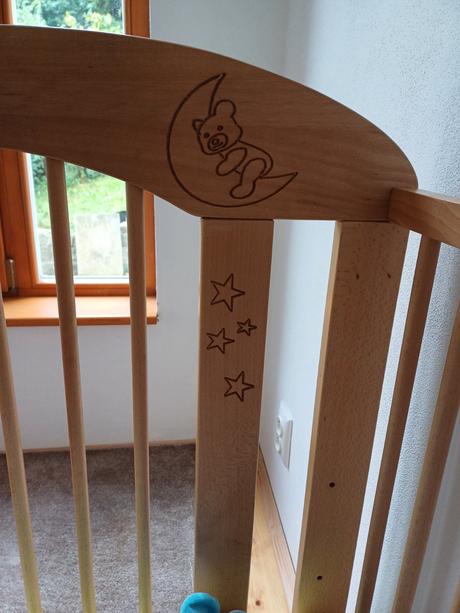 Detská postieľka 120x60cm vrátane matraca, šírka (cm): 120,dĺžka (cm): 60