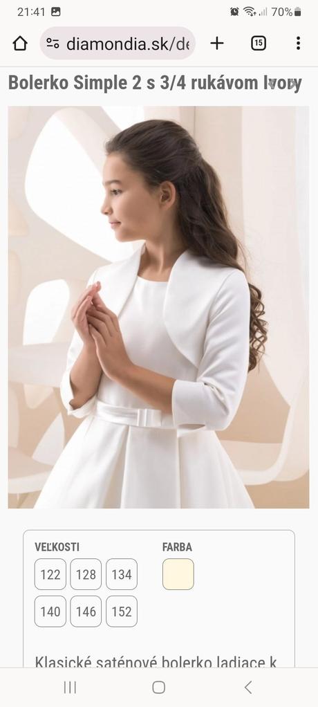 Bolerko na prvé sväté prijímanie, 134