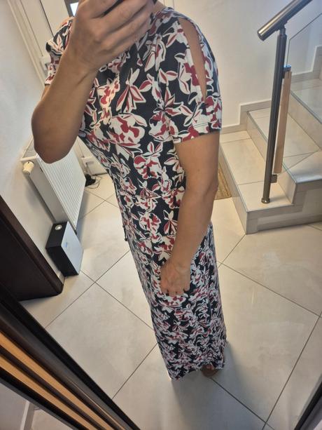 Formálne dlhé šaty s prestrihmi, esmara,s