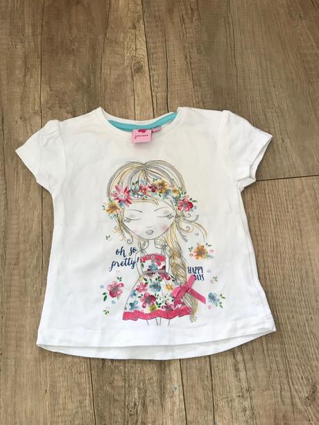 Tričko krátky rukáv pre dievča na leto, 74