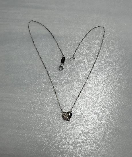Strieborný náhrdelník srdce s krídlom, 