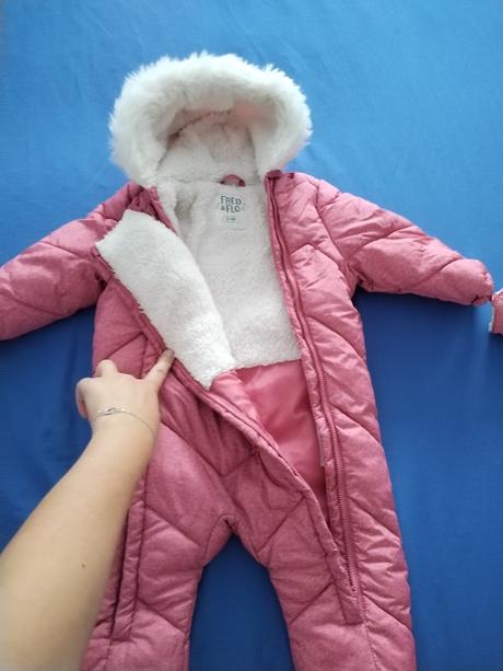 Kombinéza, overal, vytepleny s krásnou  kozusinkou, f&f,80