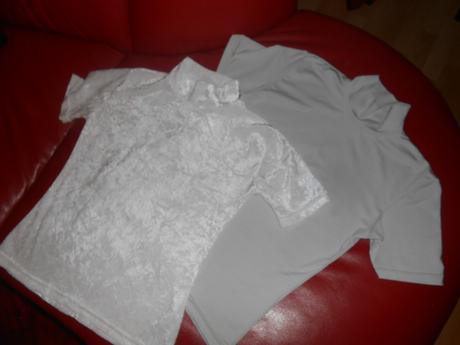 2 lesklé tričká, xs