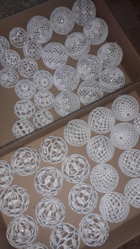 Háčkované vianočné gule, 