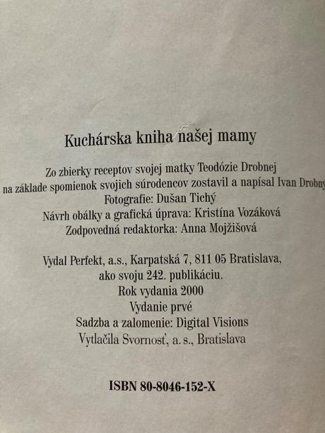 Kuchárska kniha našej mamy, 