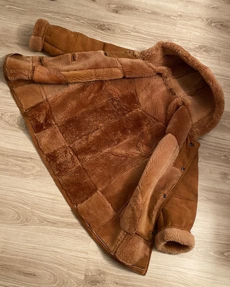 Vintage kožuch z pravej kože, 
