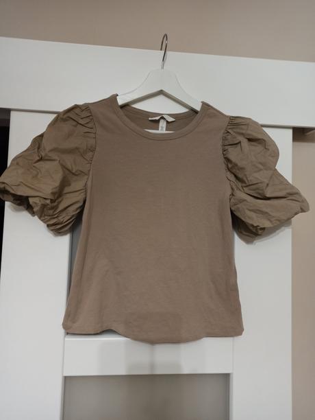 Tričko s balonovými rukávmi, h&m,s