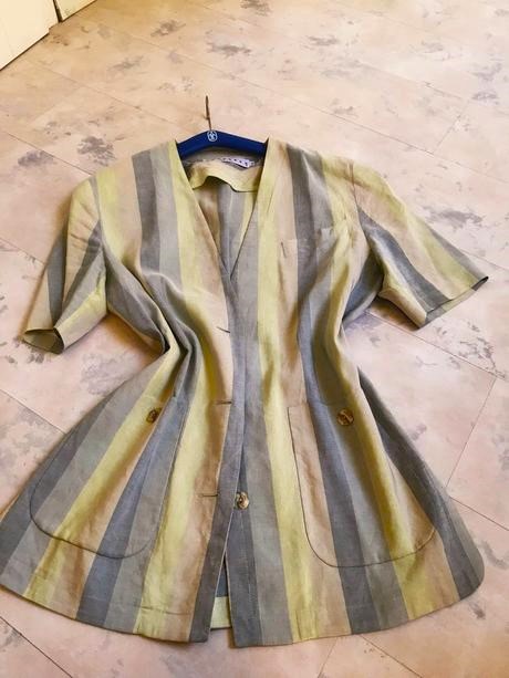 Ľanovo hodvábne naturálne letné sako xl/xxl, xl