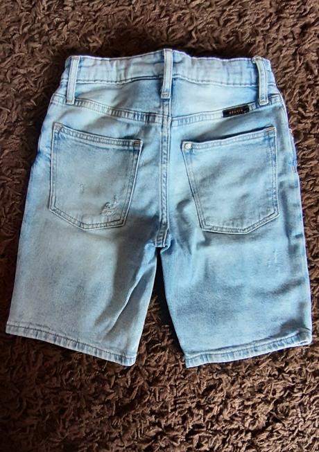 Jeansove sortky h&m 128 len vyprate, h&m,128