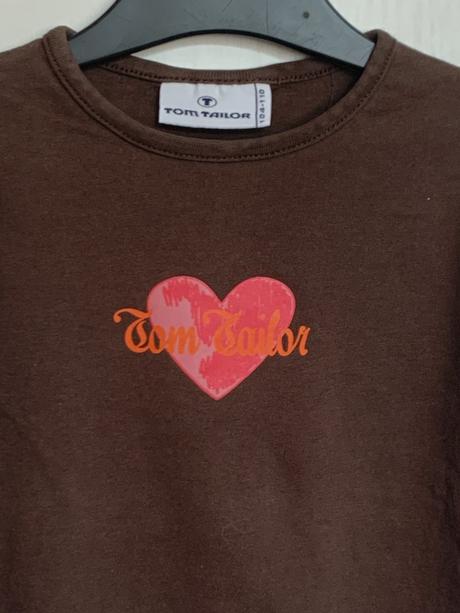 Tom tailor hnedé tričko so srdiečkom, tom tailor,104