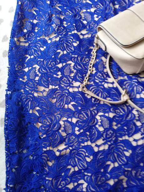 Dámske spoločenské modre šaty midi xl, xl