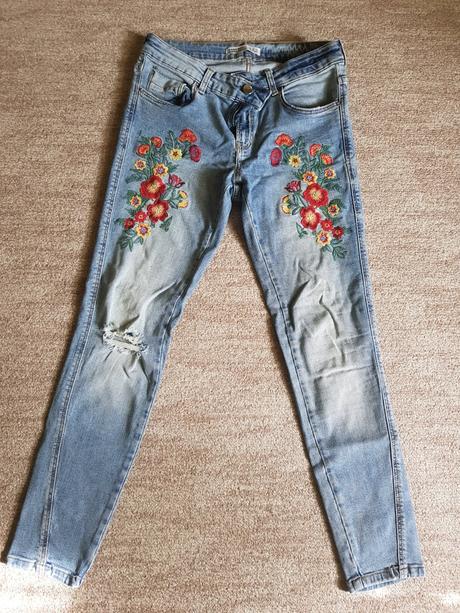 Zara riflové nohavice, zara,38