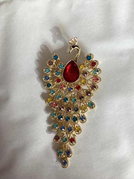 Nádherná brošňa - páv, 