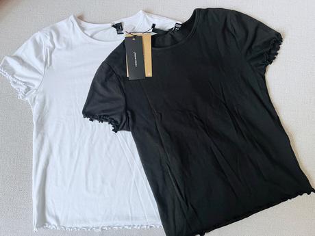 Vero moda 2x tričko vlnitý lem - vel.xs, vero moda,xs