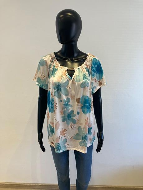 Dámska kvetovaná blúzka so spadnutými ramenami, l / m / s / xl