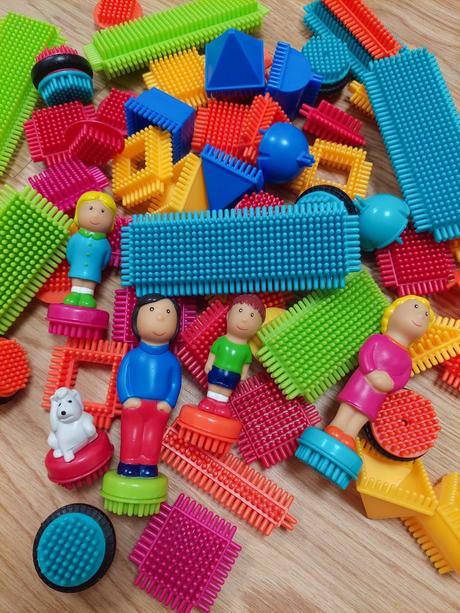 Bristle blocks battat b.toys 85pcs, 