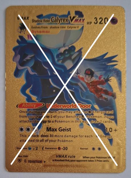 Pokémon karty zlaté plastové, 