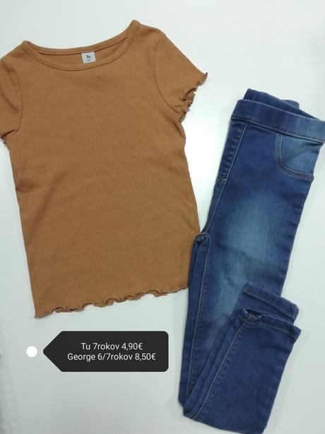 Vrúbkované bavlnené tričko, tu,116