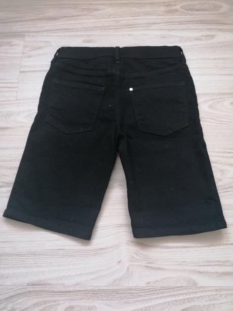 Riflové čierne kraťasy nove, h&m,128