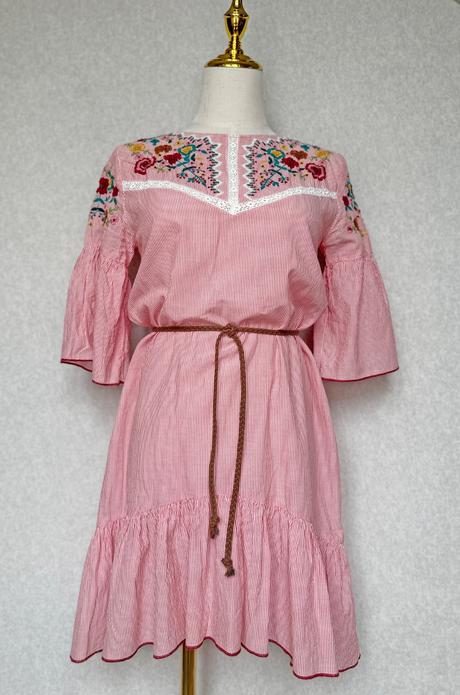 Vyšívané tunikové šaty, zara,xs