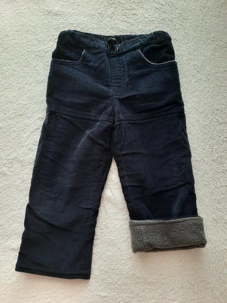 Menčestrové nohavice zateplené 92, 92