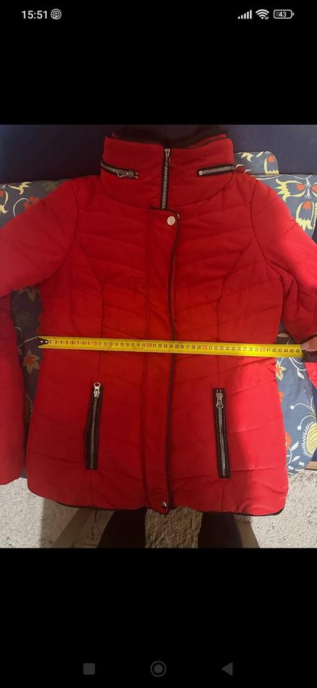 Červená zimná bunda, f&f,38