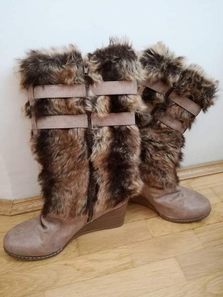 Kožušinové čižmy, deichmann,42
