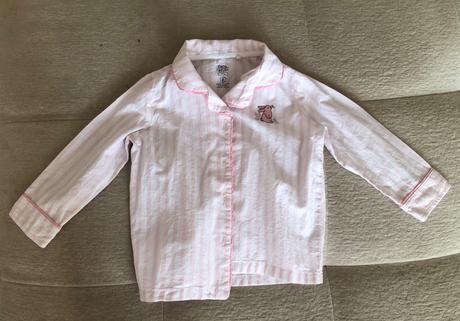 Bielo - ružové pásikavé bavlnené pyžamo, f&f, 98, f&f,98