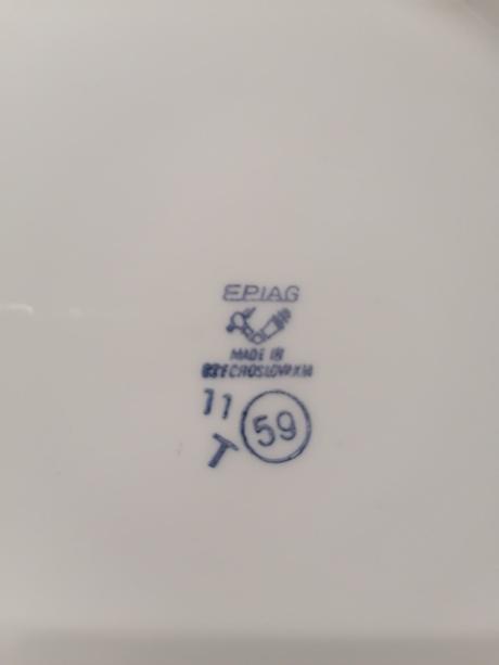 Epiag porcelánový 10 ks set so zlatým lemom, 