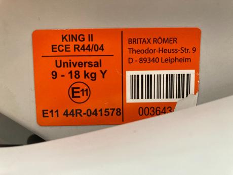 Britax romer king ii, britax