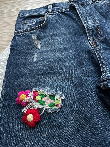 Modre siroke rifle s kvetinkami its basic, 36