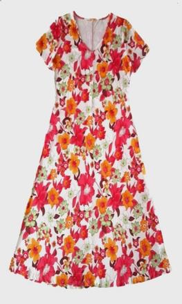 Džersejové maxi šaty kvetované, l