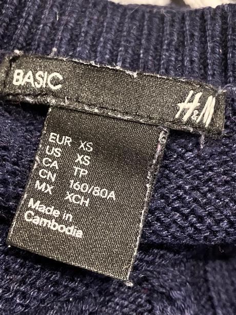 Dámsky tmavomodrý sveter h&m (xs), h&m,xs