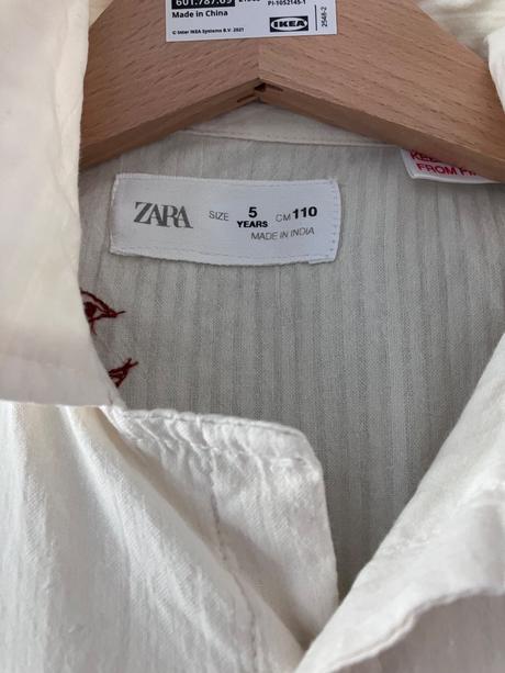Košeľa s vyšívanými rybkami, zara,110