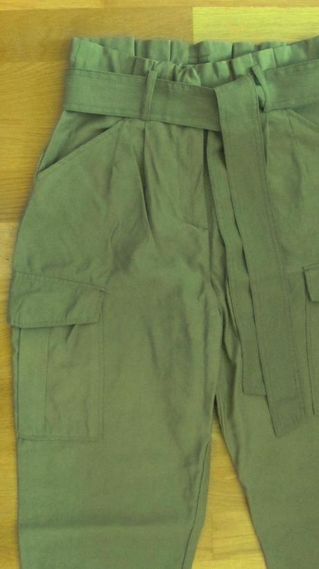 Dámske paperbag nohavice c vreckami, c.38-40, h&m,38