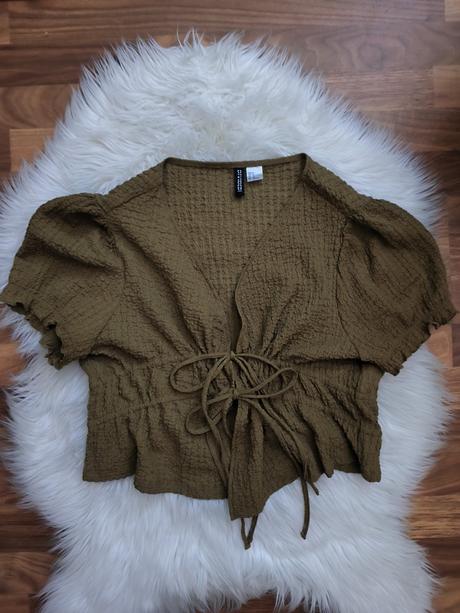 Dámsky top na viazanie, h&m,xl