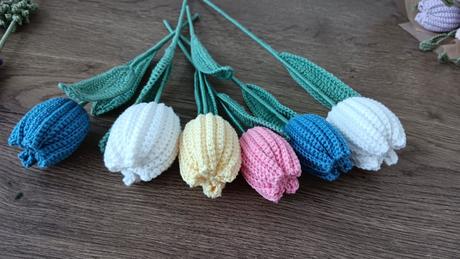 Háčkovaná kytica, levanduľa, 