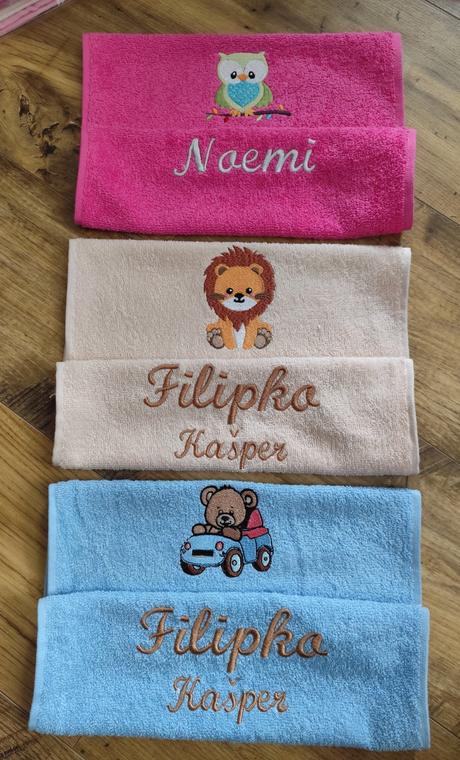 Vyšívané uteráčiky s menom, 