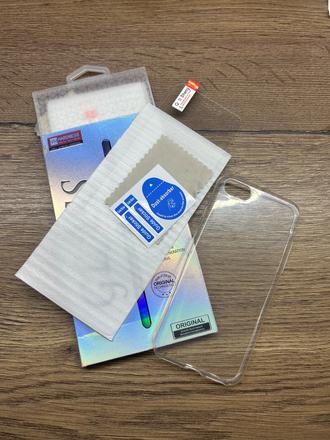 3x ochranné sklo a priehľadný obal na iphone 7/8, 