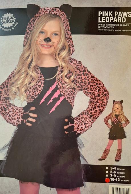 Kostým ružový leopard,