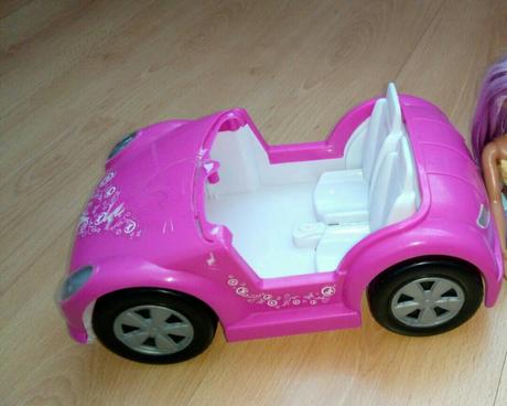 Ružové autíčko kabriolel,