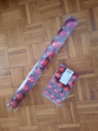 Vianočné gule-červené, 