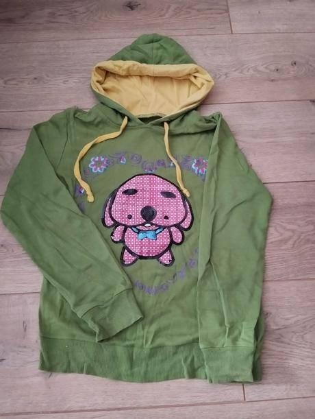 Zelená mikina s kapucňou, s