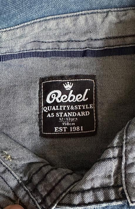 Košela 12-13 r. riflová, rebel,158