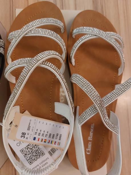 2 x letné sandále lesklé, 37
