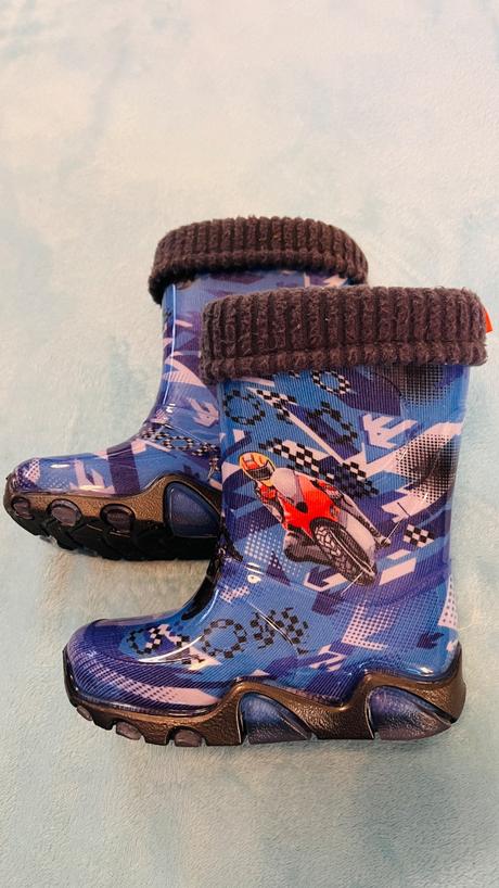 Nove detské gumáky demar zateplené motorky vel.24/, demar,24